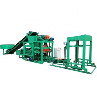 Automatic Pressing Qtj4-25 Vibrated Concrete Sand Cement Blocks Making Machine Video