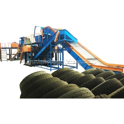 Waste Rubber Tires Recycle Tyre Recycling Machine For Making 20 mm Steels Free Chips