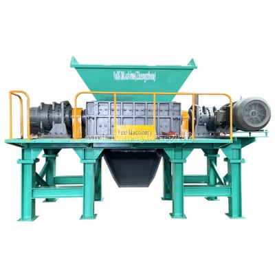 Heavy Duty Dual-shaft Scrap Metal Shredding Waste Paint Bucket Shredder Recycling Machine