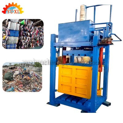 Vertical Garbage Baler Rice Husk Compactor Waste Paper Baling Machine Paper Pressing Machine