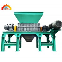 Double Shaft Waste Pallet Shredding Wood Chipper Shredder With CE