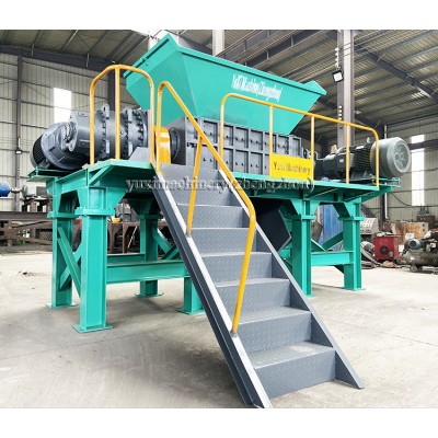 Factory Price Double Shaft Rubber Tyre Shredding Machine Small Tire Shredder For Sale